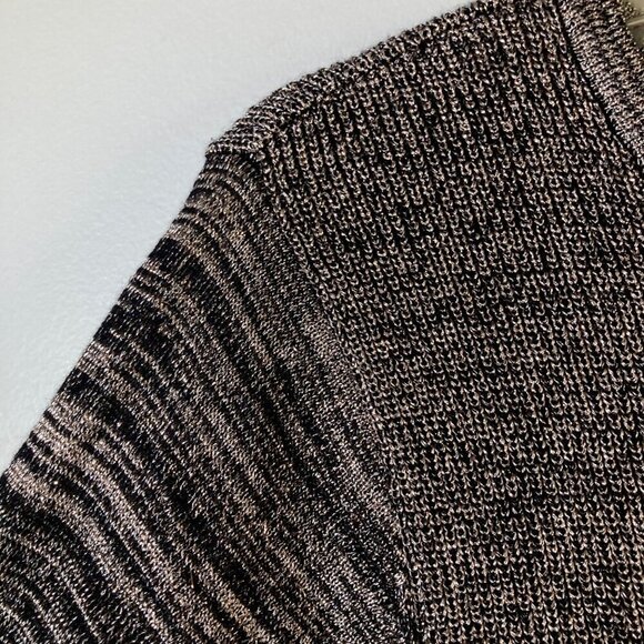 Womens‎ Alyx Round Neck Sparkley Knit Sweater Long Sleeve Black Gold 3X - Picture 6 of 8